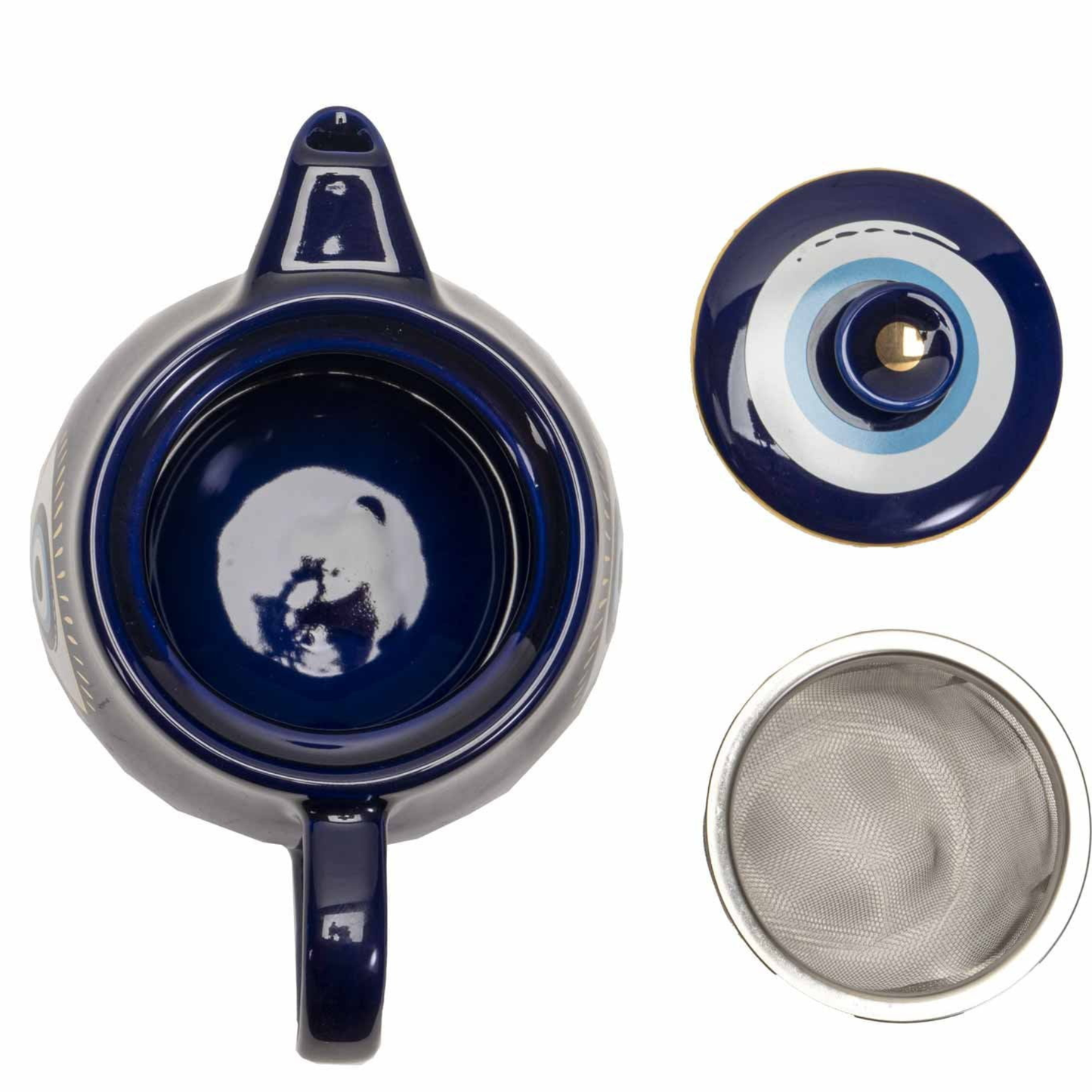 Evil Eye Protection Ceramic Teapot