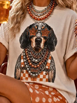 Tennessee Vols Party Hound Crystal Accent Gameday T-Shirt