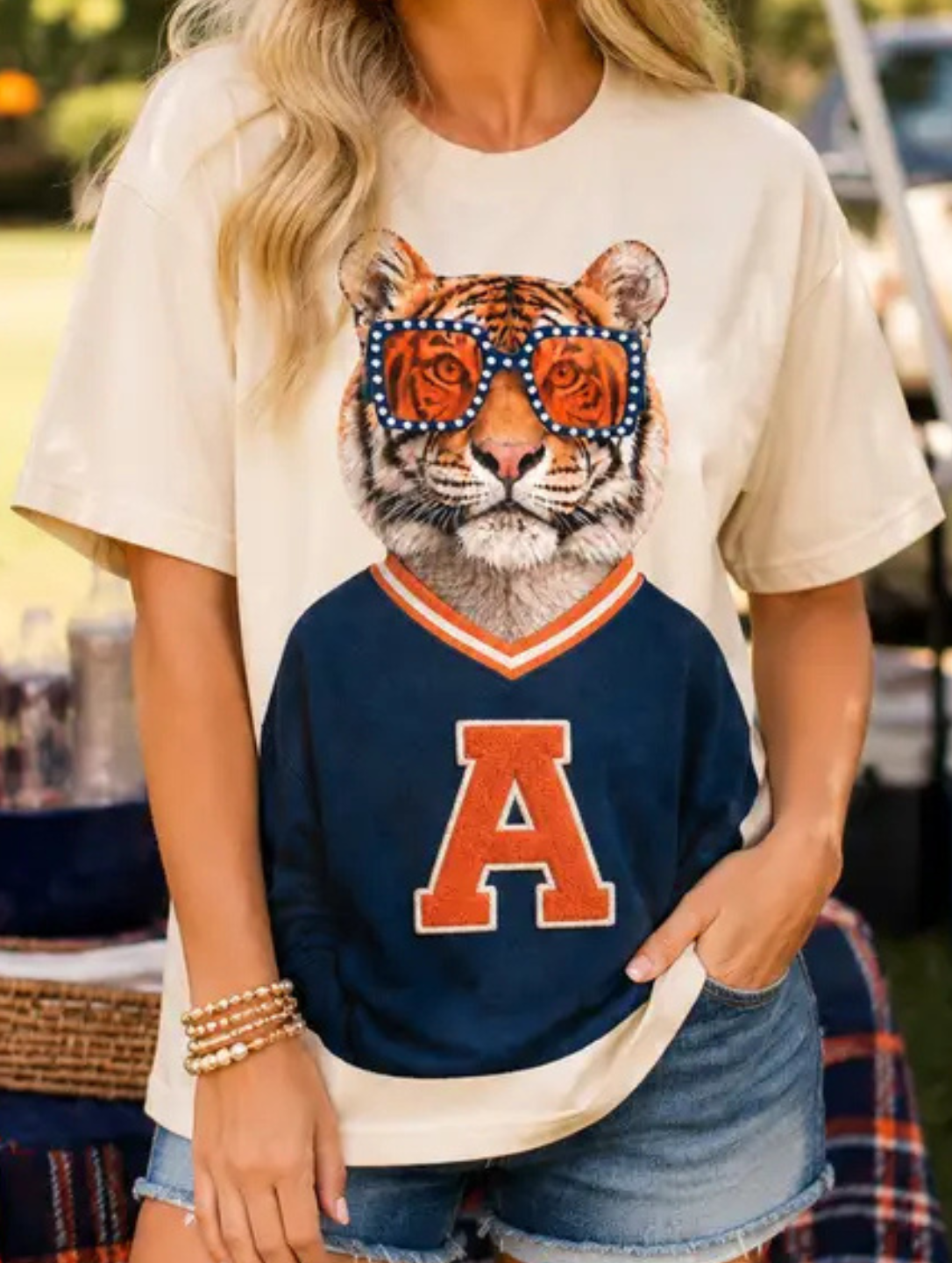 Auburn Tigers Crystal Accent Gameday T-Shirt