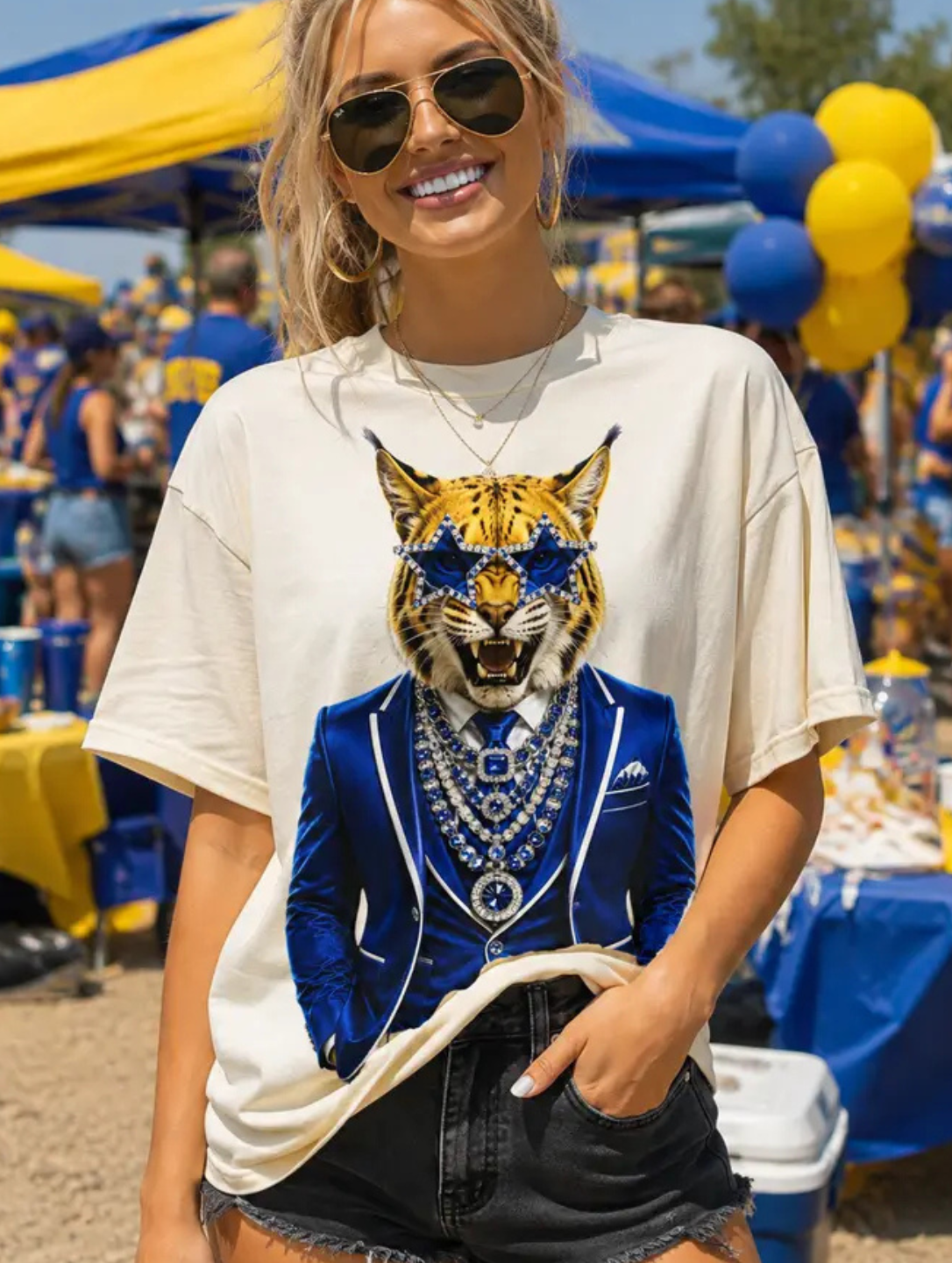 Football Kentucky Wildcats Crystal Accent Gameday T-Shirt