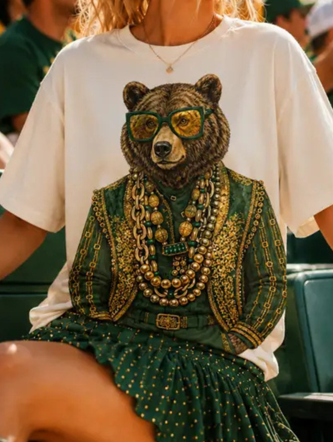 Football Baylor Bears Crystal Accent Gameday T-Shirt