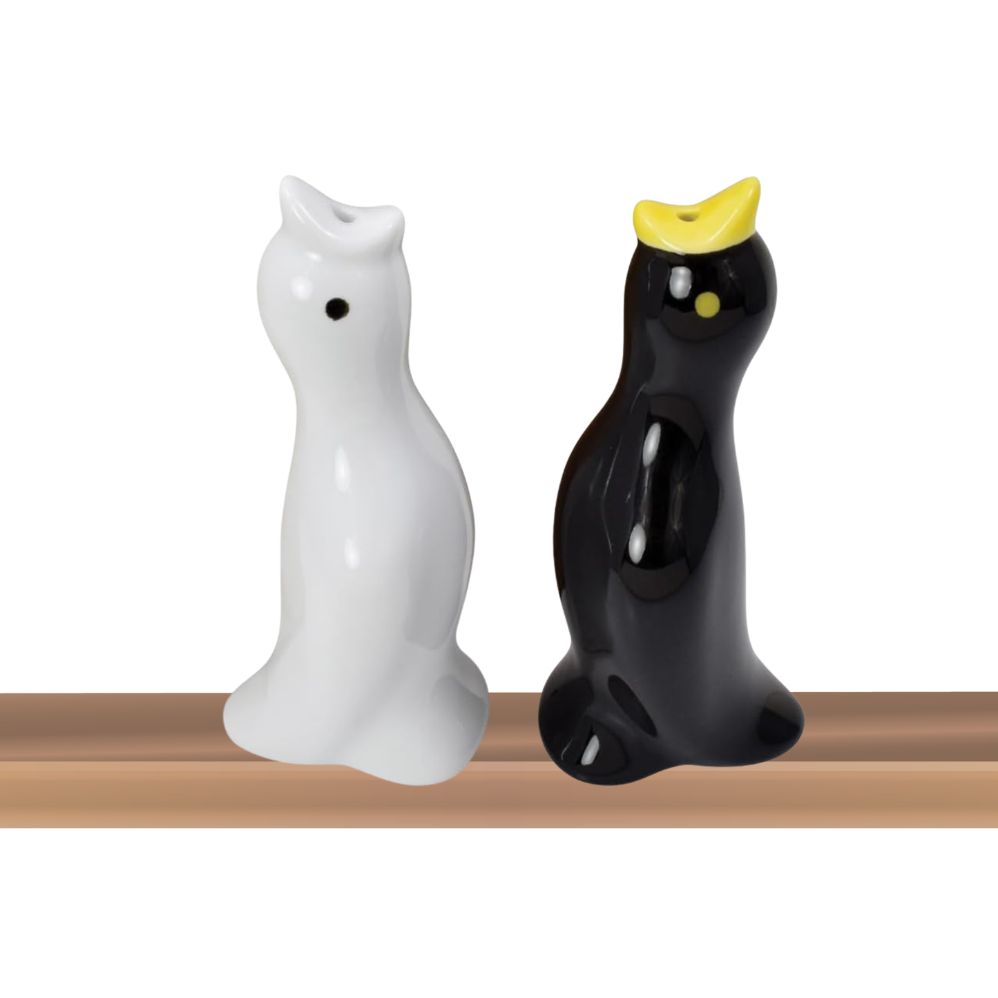 Black and White Pie Bird Vents - Set of 2