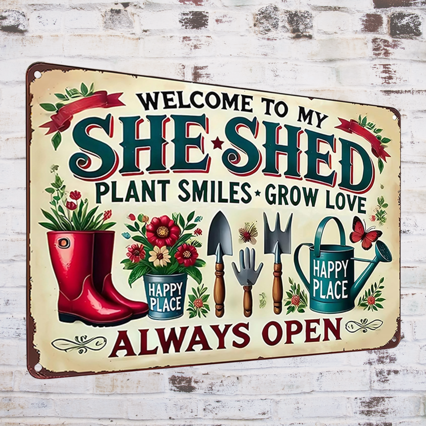 She-Shed Metal Decor Outdoor Sign