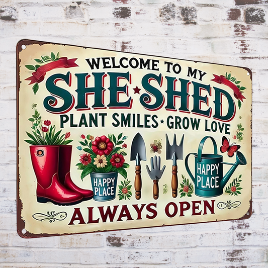 She-Shed Metal Decor Outdoor Sign