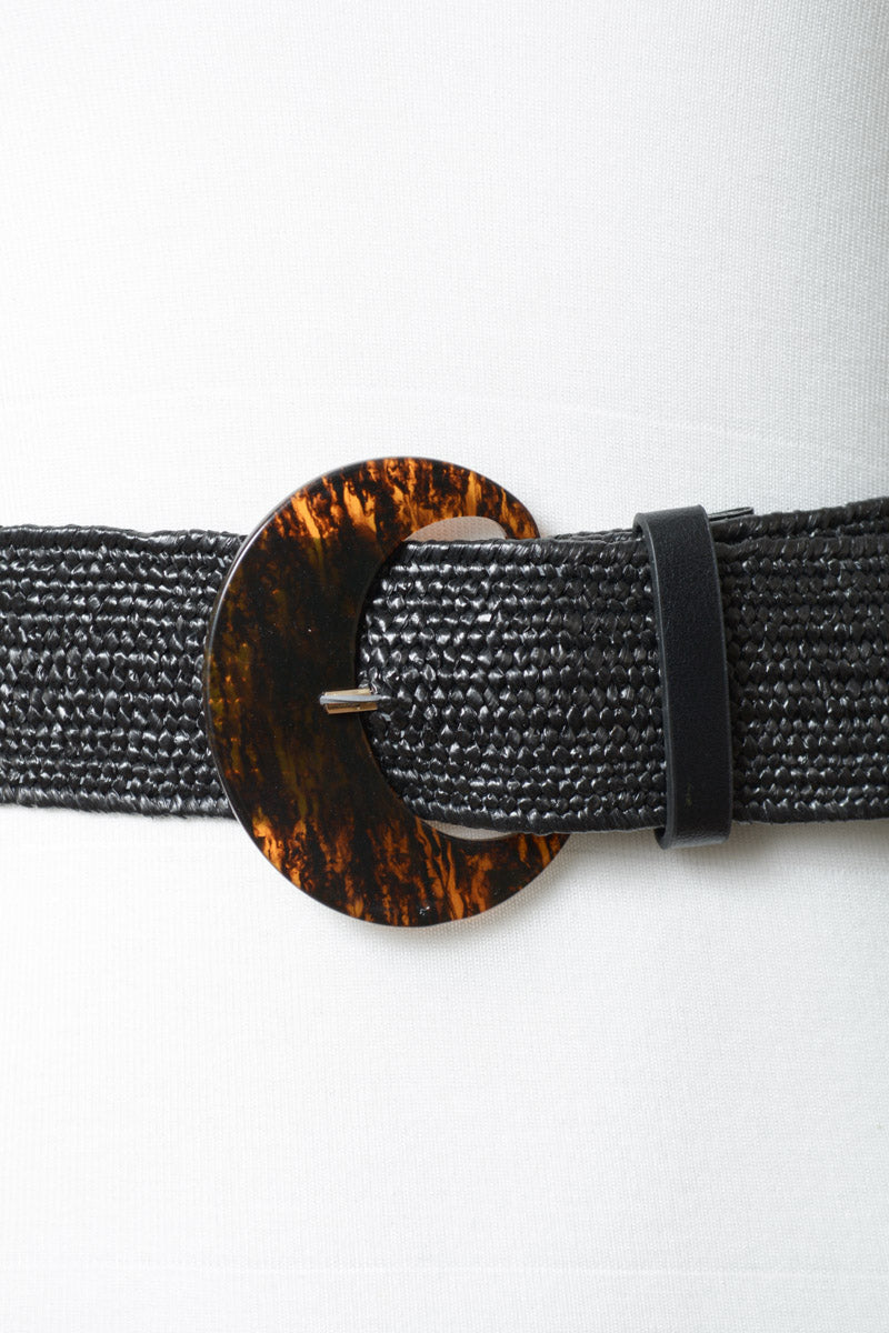 Basketweave Stretch Belt – Textured Waist Cincher Leto Collection