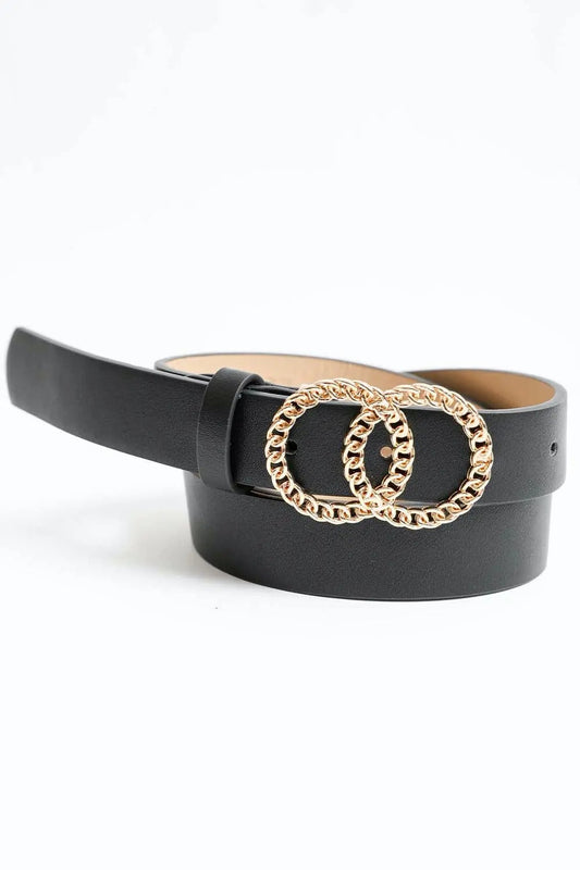 Double Chain Ring Buckle Belt Leto Collection