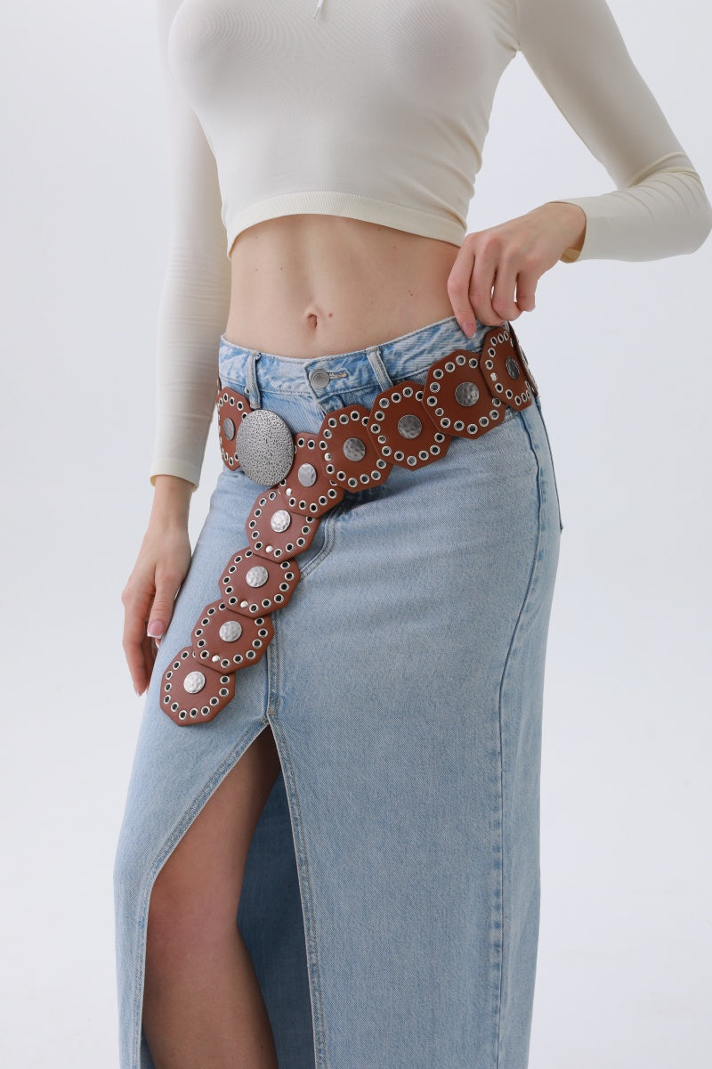 Classic Western Leather Belt – Vintage Cowboy Style ⚜️🤠 Leto Collection