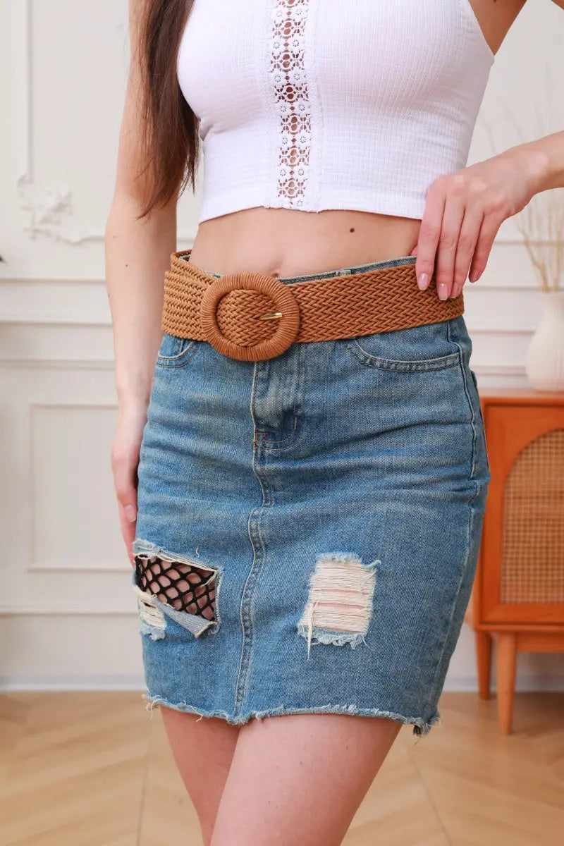 Handwoven Bohemian Waxed Cord Braided Belt Leto Collection