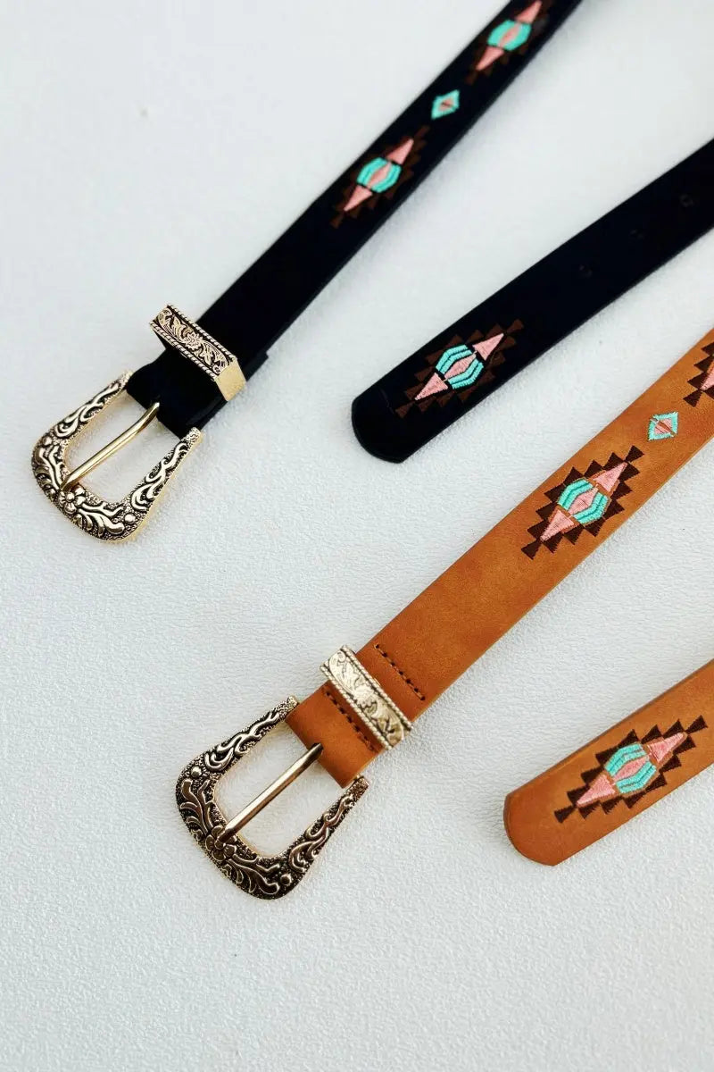 Wanderlust: Vintage Boho Ethnic Pattern Buckle Belt Leto Collection