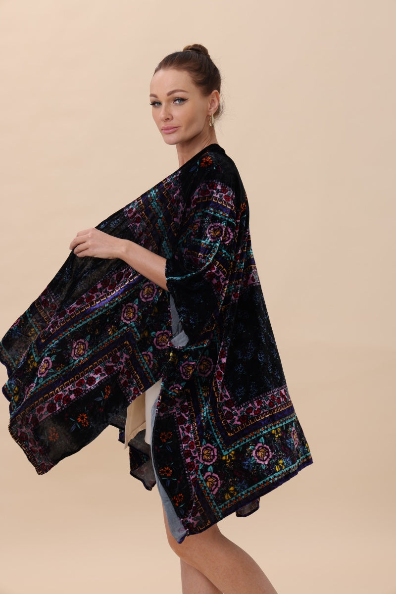 Vintage In Velvet Bohemian Kimono