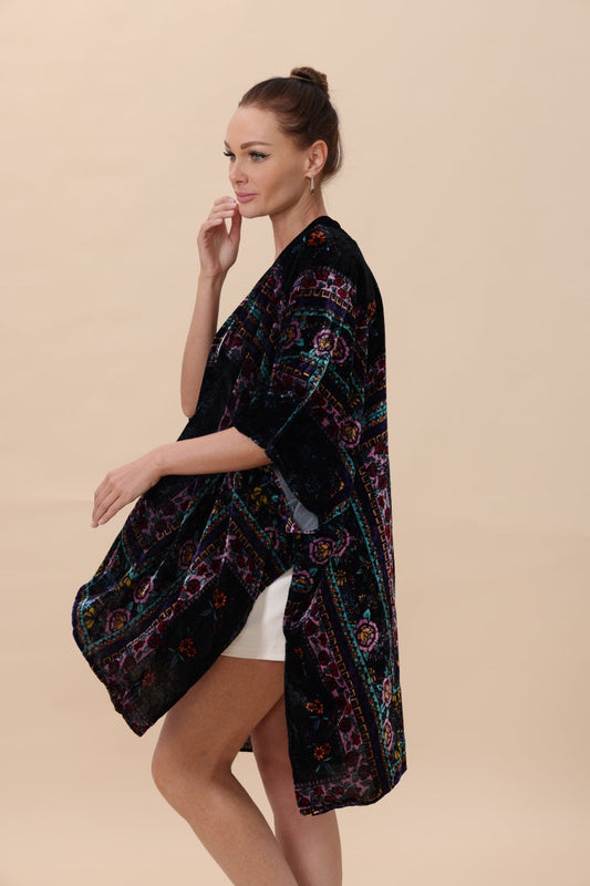 Vintage In Velvet Bohemian Kimono