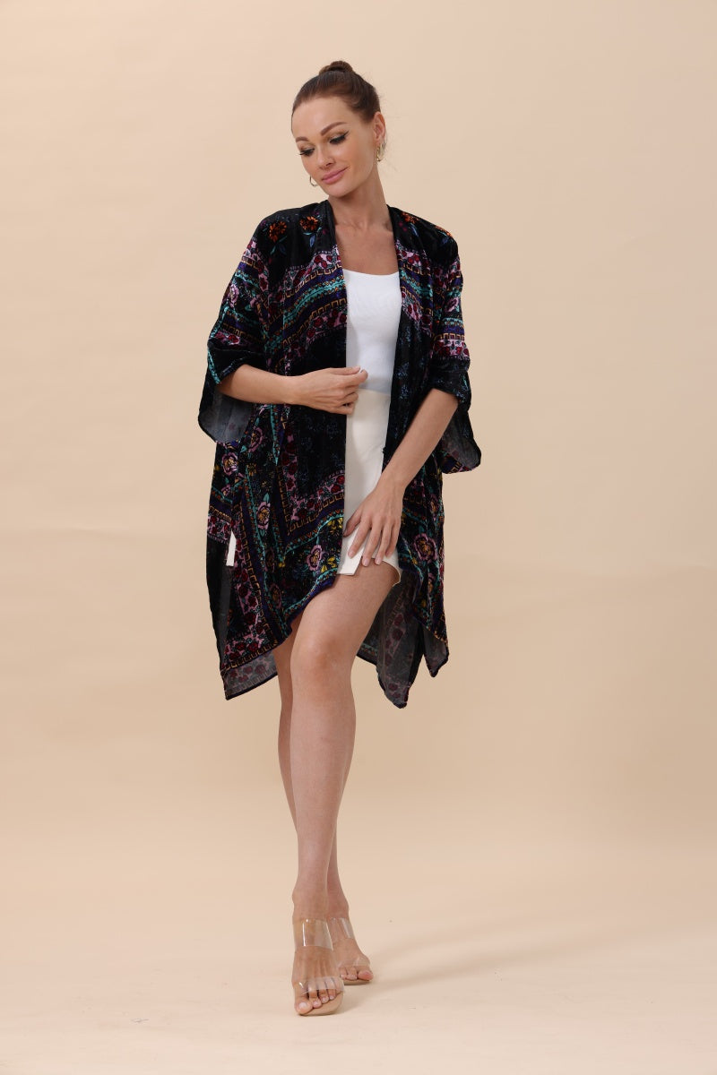 Vintage In Velvet Bohemian Kimono
