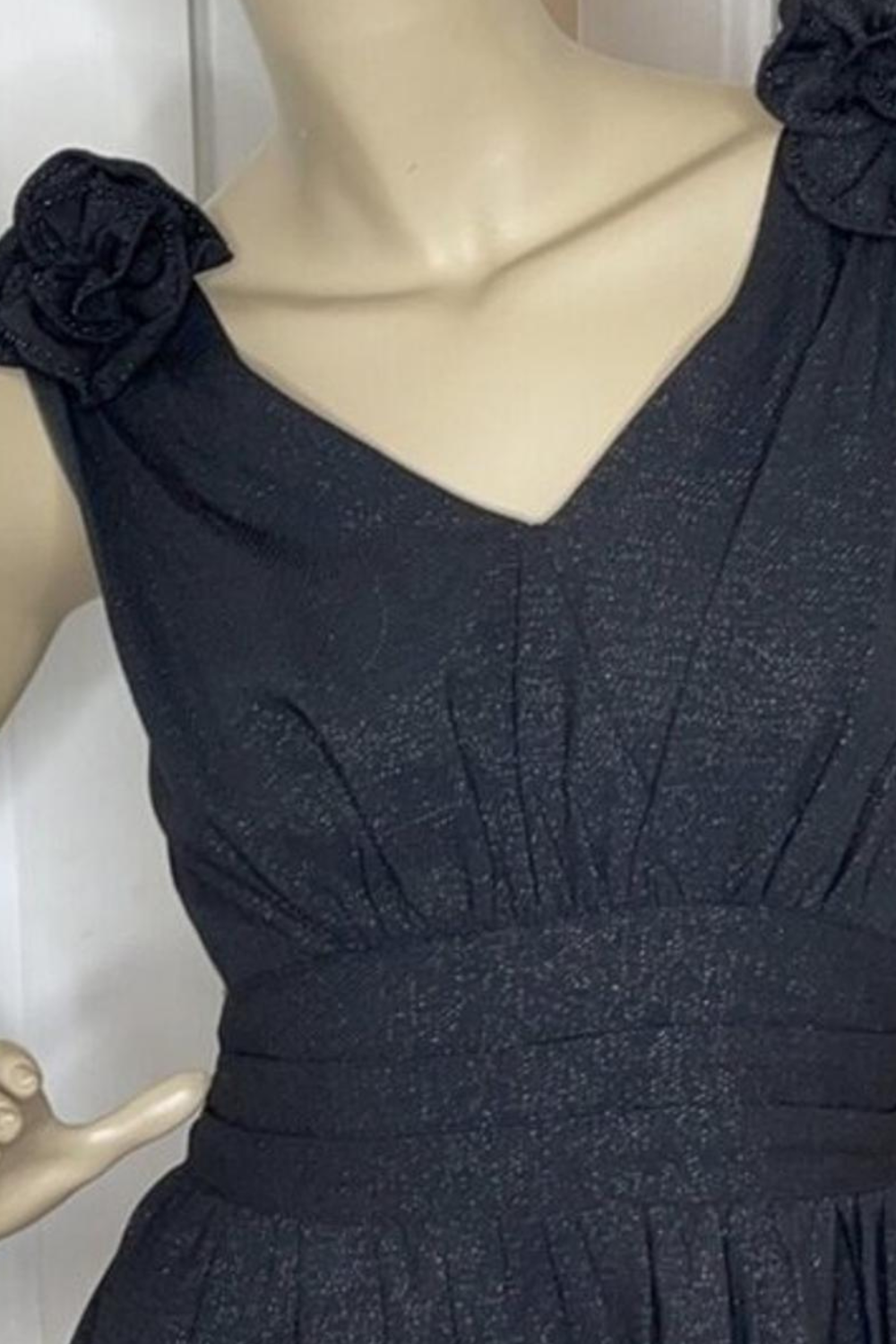 MISS ME Metallic Black Sparkle Party Dress