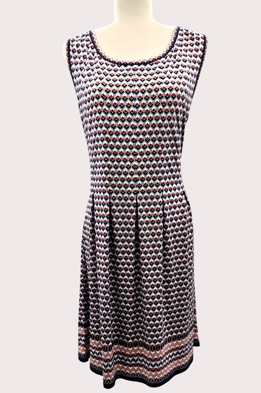 MAX STUDIO Geometric Print Career Dress