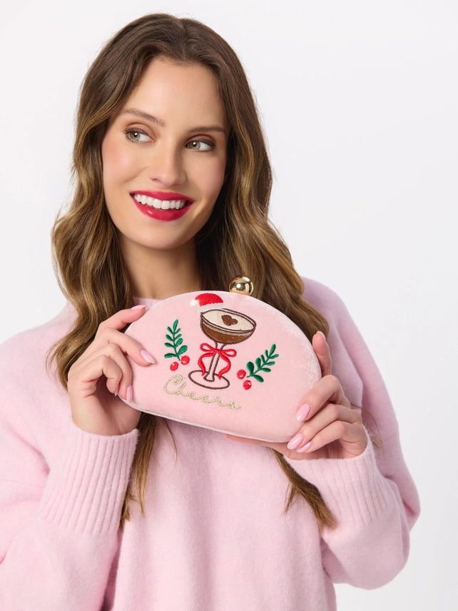 Bolso de mano festivo cruzado Espresso Martini Pink Mini