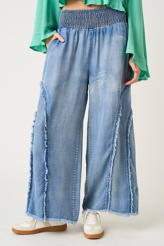 Janis Wide Leg Tencel Leisure Pants