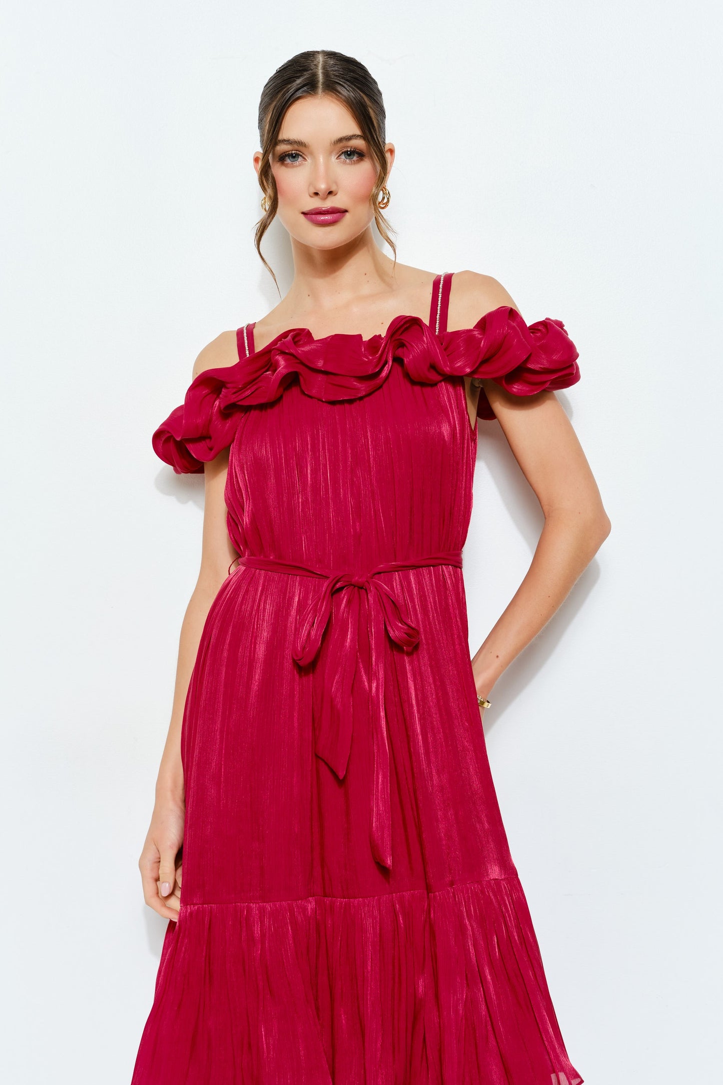 SHIMMER & SHINE RUFFLE PARTY DRESS