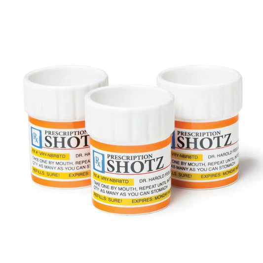 Set of 3 RX Ceramic Shot Glasses