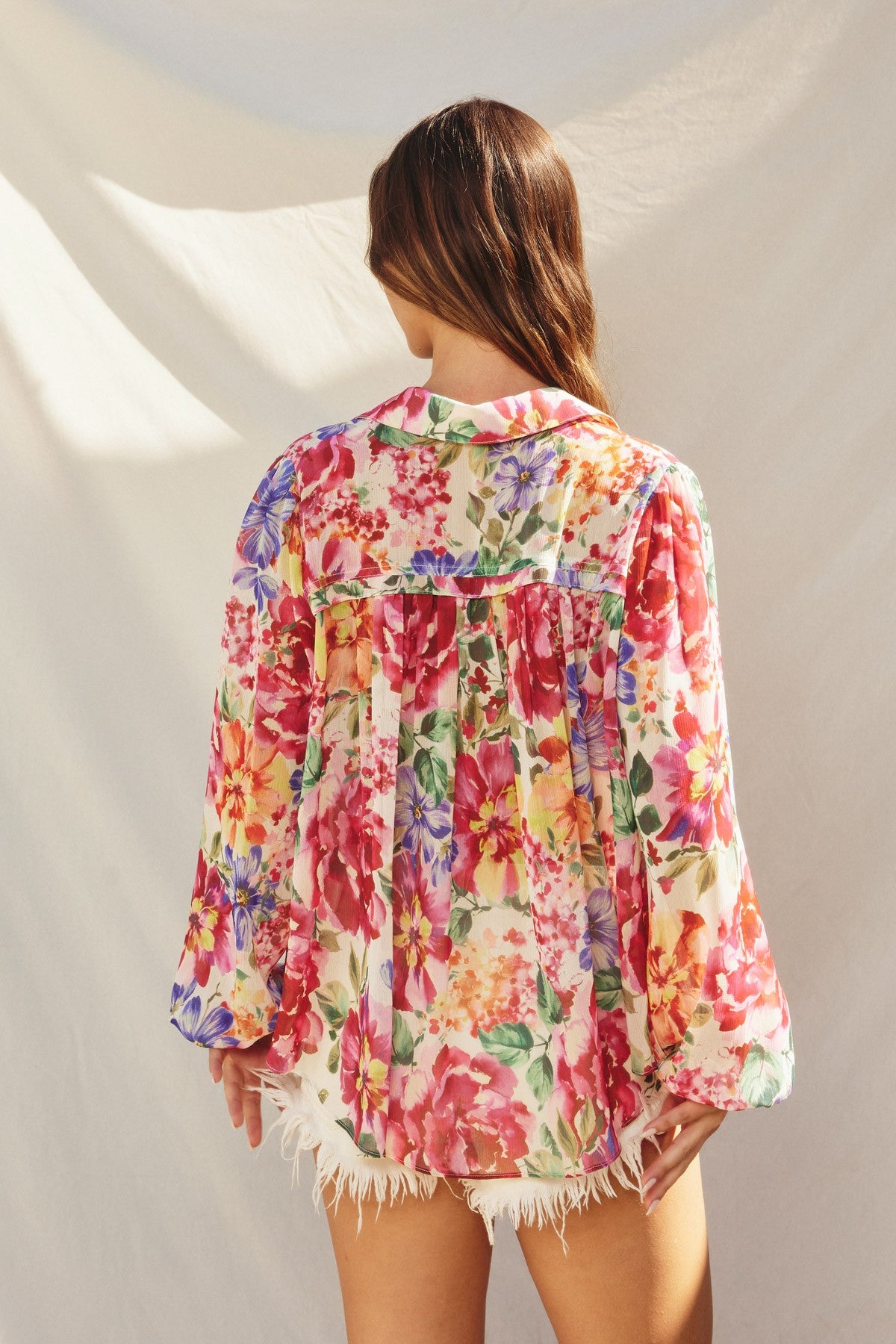 Heavenly Hues Drape Detail Blouse