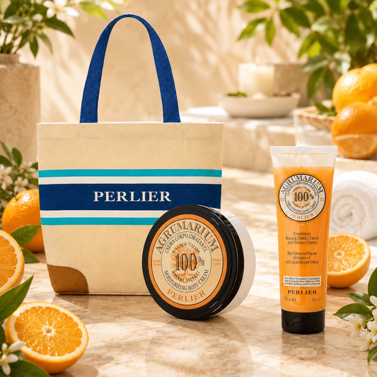 Perlier Italy Energizing Citrus Shower Cream & Body Cream Gift Set