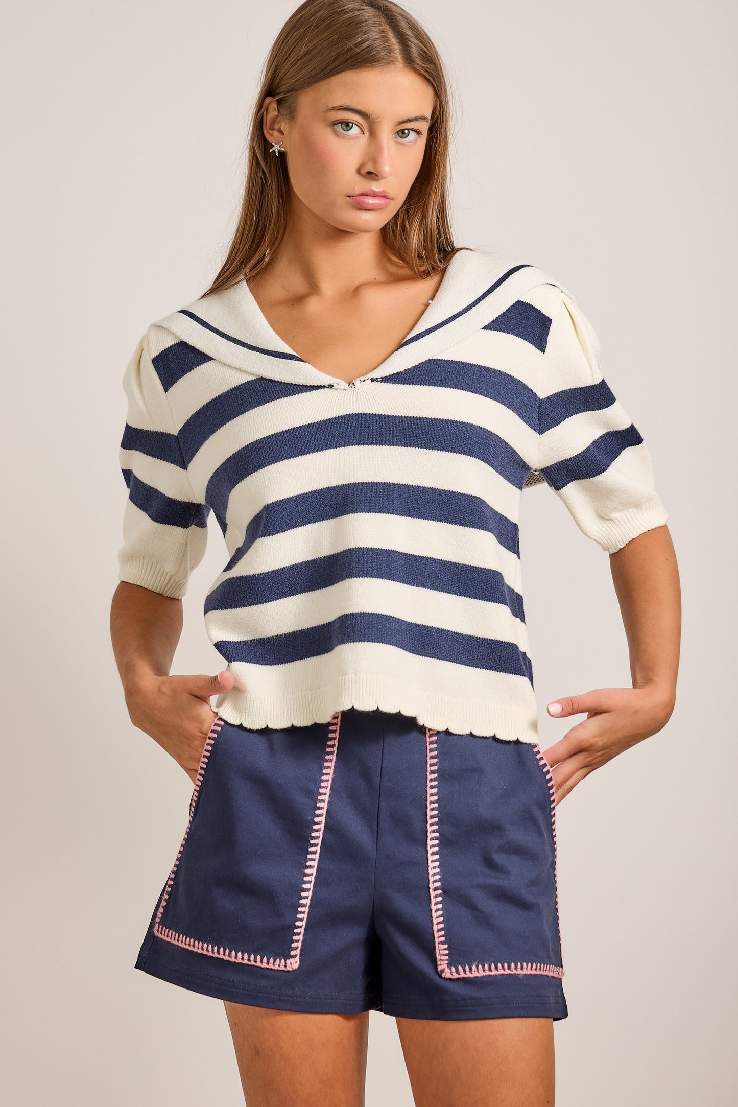 Seaside Stripes Warm Weather Sweater