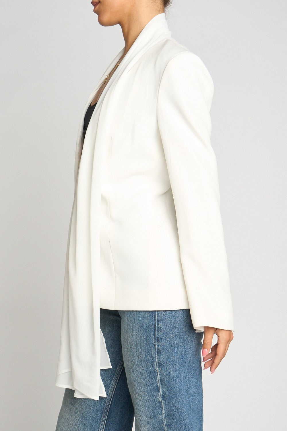 Fit To Be Tied White Blazer