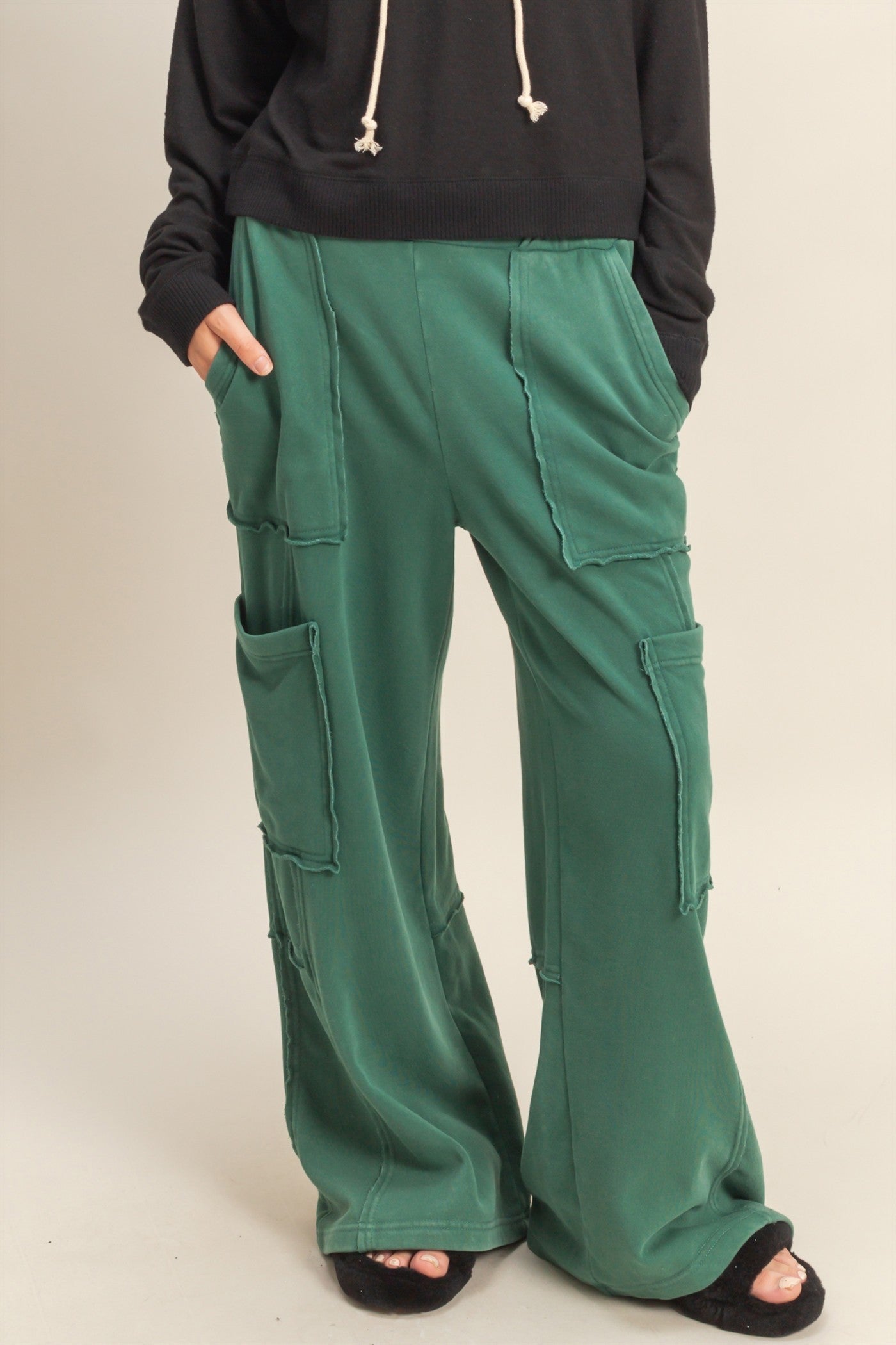 Weekend Warrior Dark Green Cargo Sweatpants