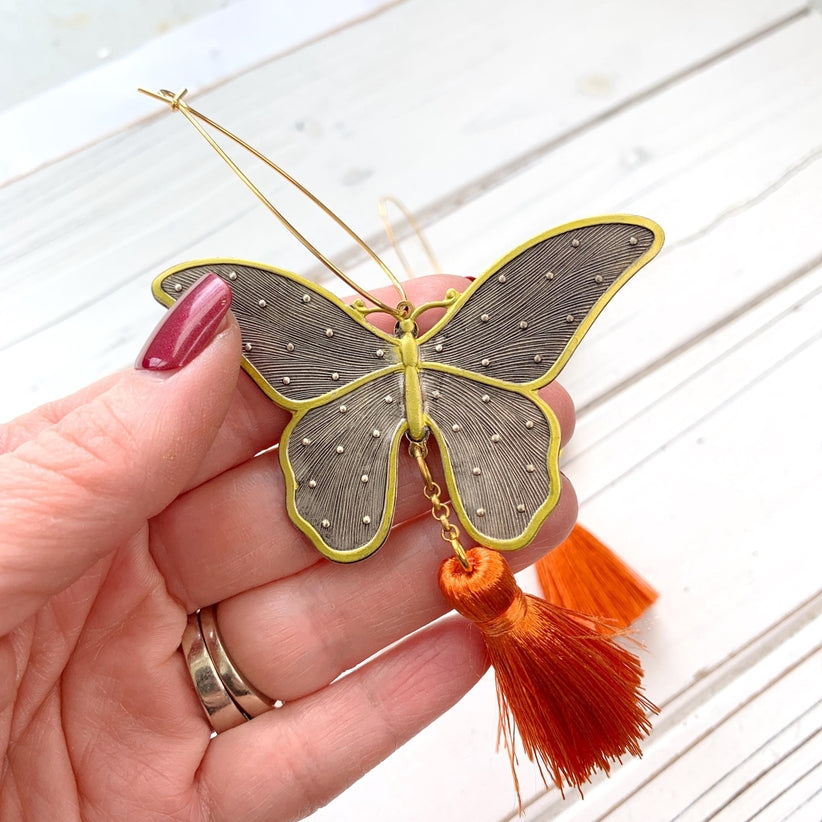 Lenora Dame Butterfly Garden Dangle Earrings
