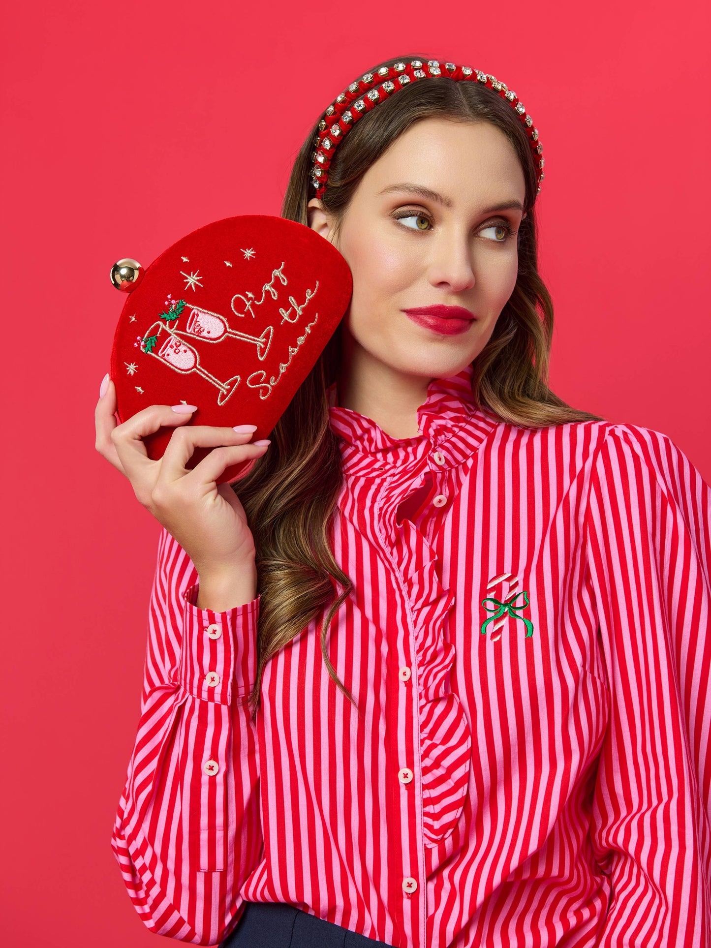 Christmas Fizz The Season Mini Crossbody Handbag