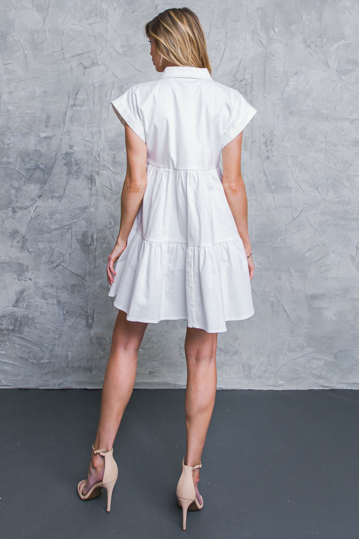 LIVE IN THE MOMENT DENIM MINI DRESS