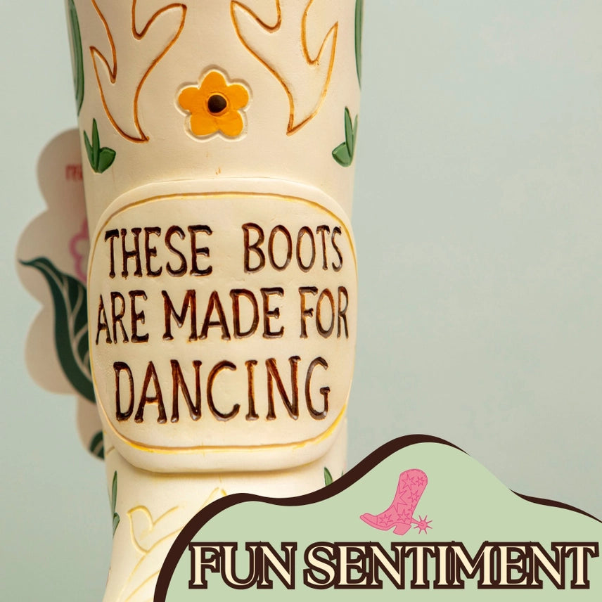 Made For Dancing Cowboy Boot Vase