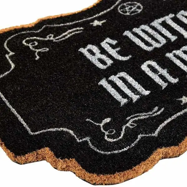 Be Witcha In A Minute Witch Theme Door Mat