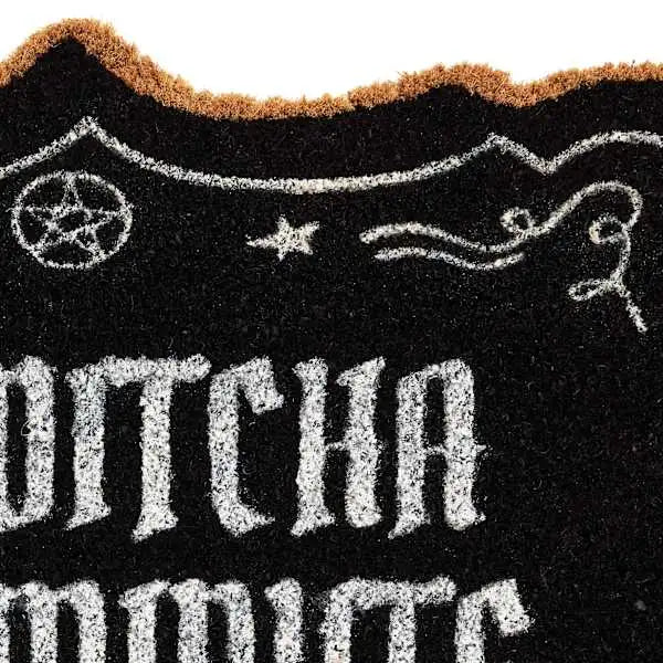 Be Witcha In A Minute Witch Theme Door Mat