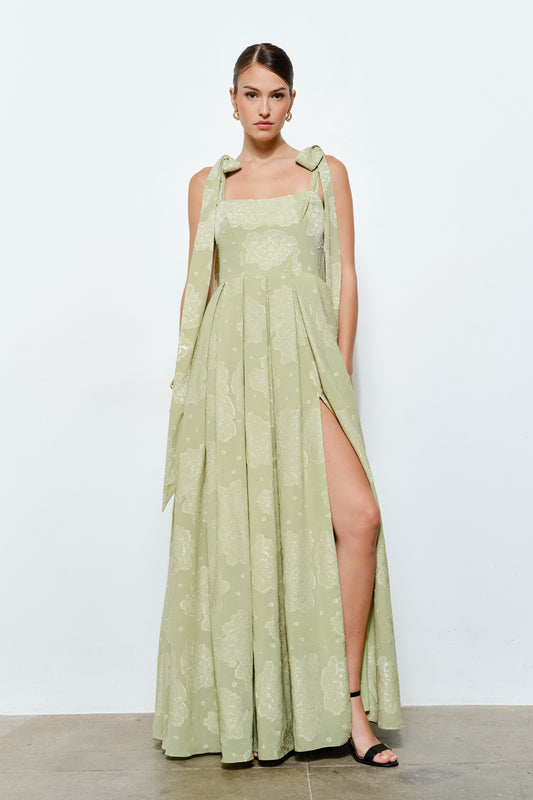 Becca Bow Tie Shoulder Floral Dress