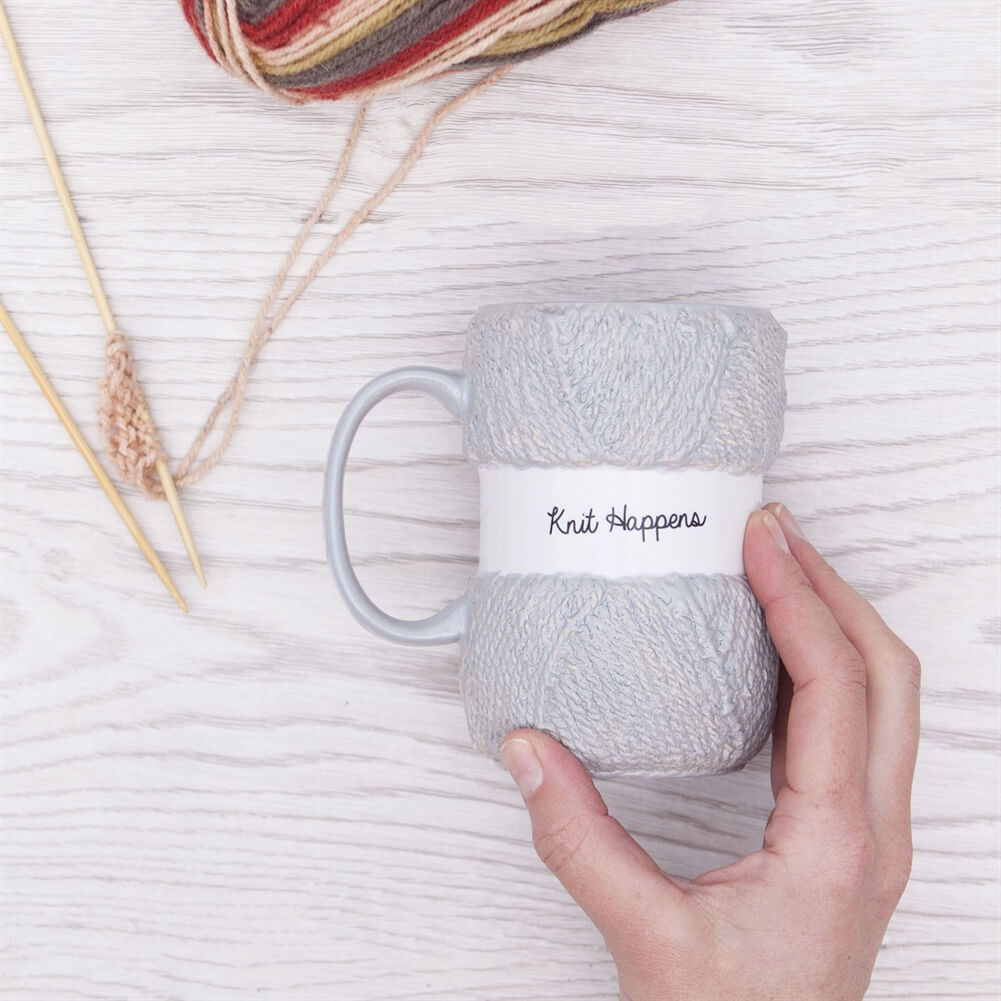 Knit Happens Fun Knitting Theme Coffee Mug