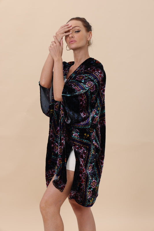 Vintage In Velvet Bohemian Kimono
