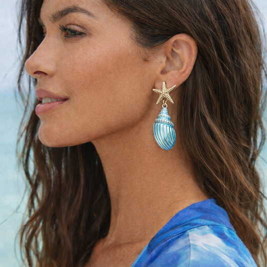 Starfish Wishes Seashell Earrings