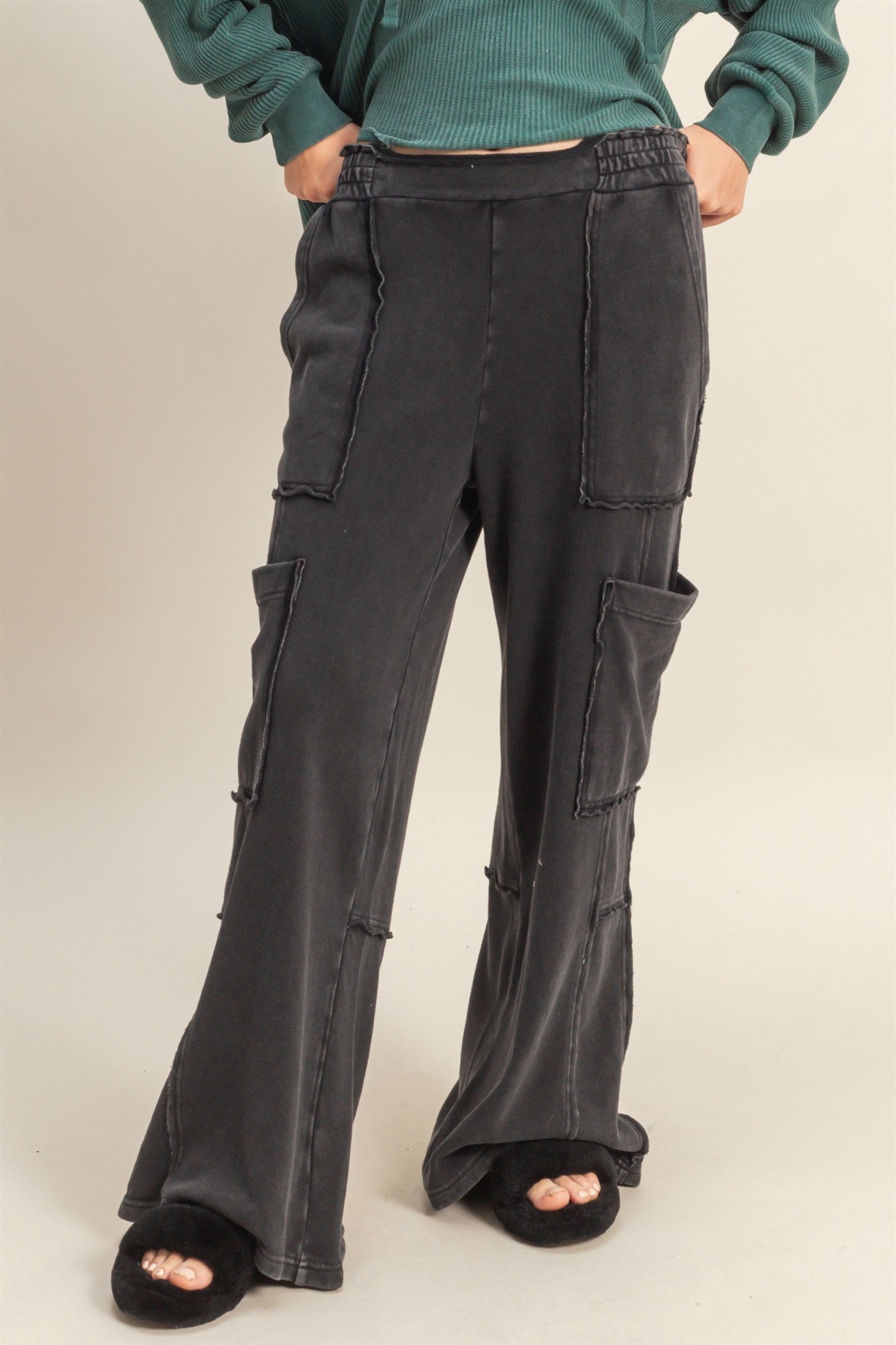 Weekend Warrior Black Cargo Sweatpants