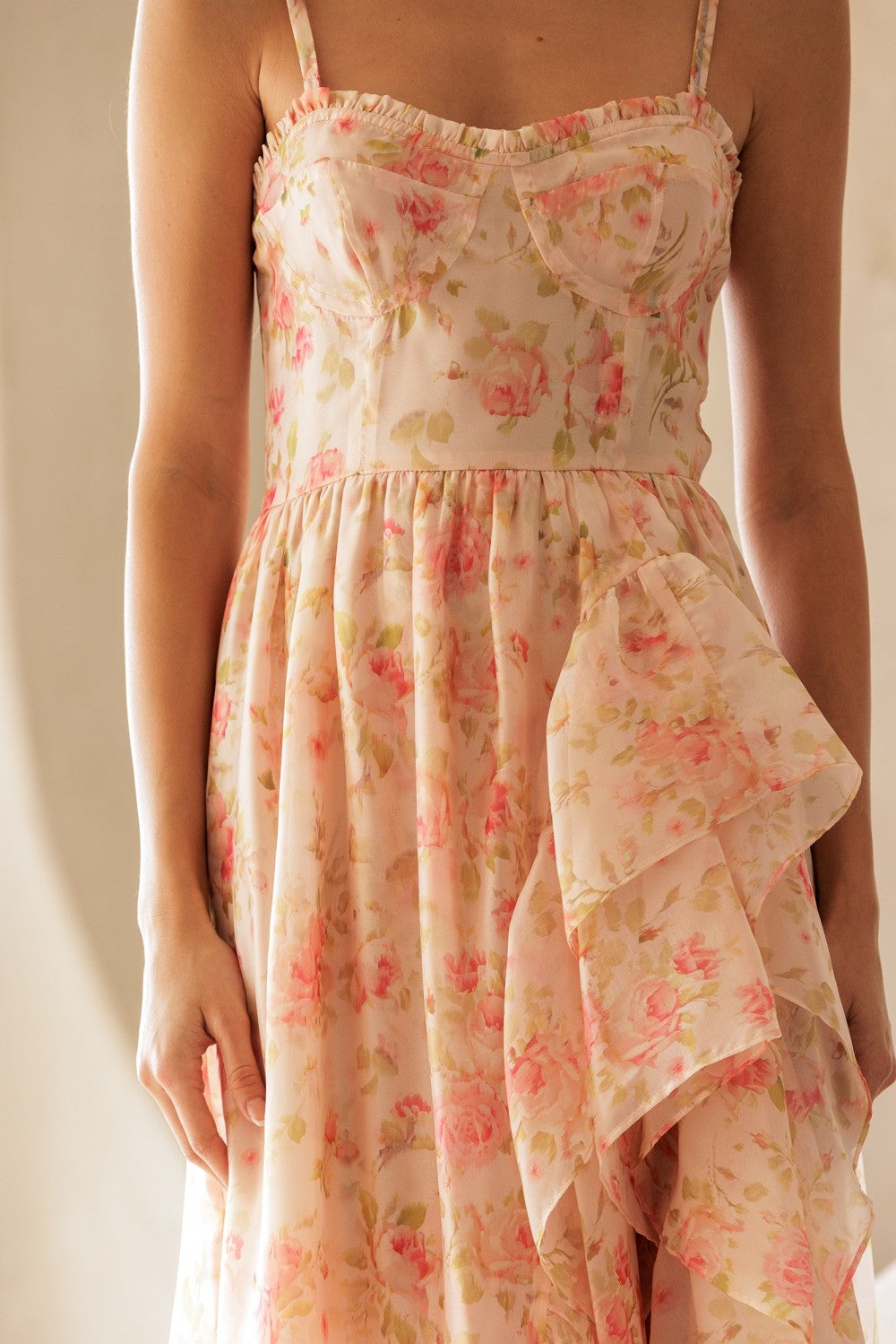 Felicity in Paris Floral Bustier Maxi Dress