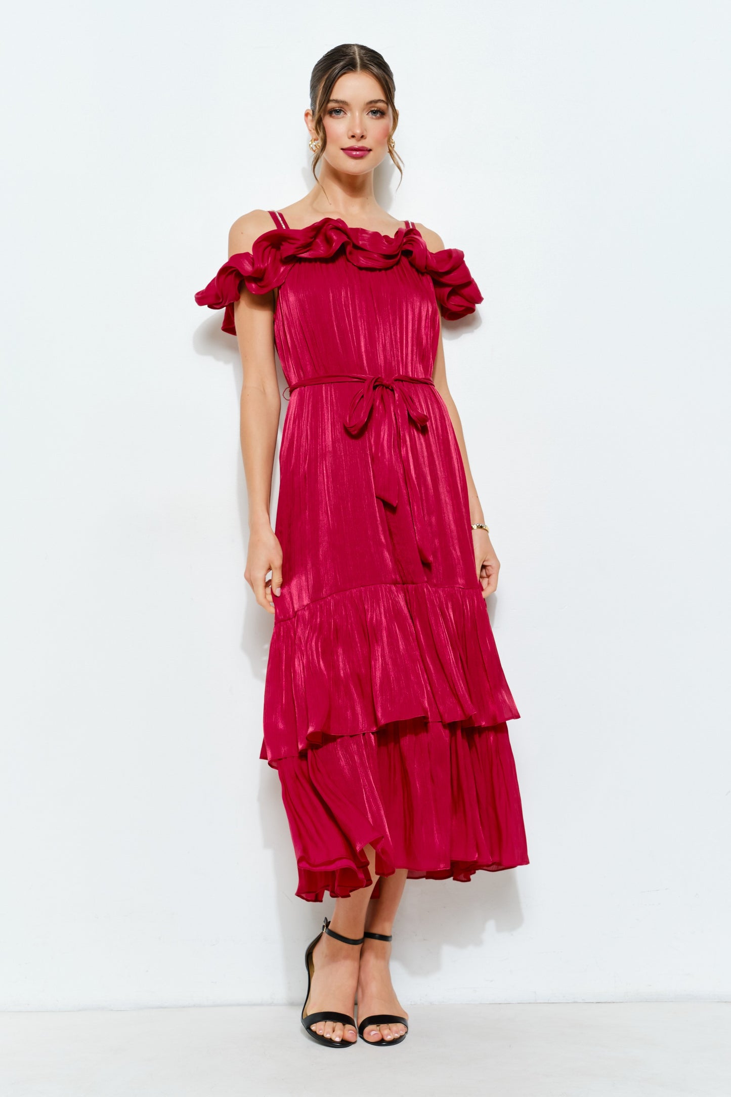 SHIMMER & SHINE RUFFLE PARTY DRESS