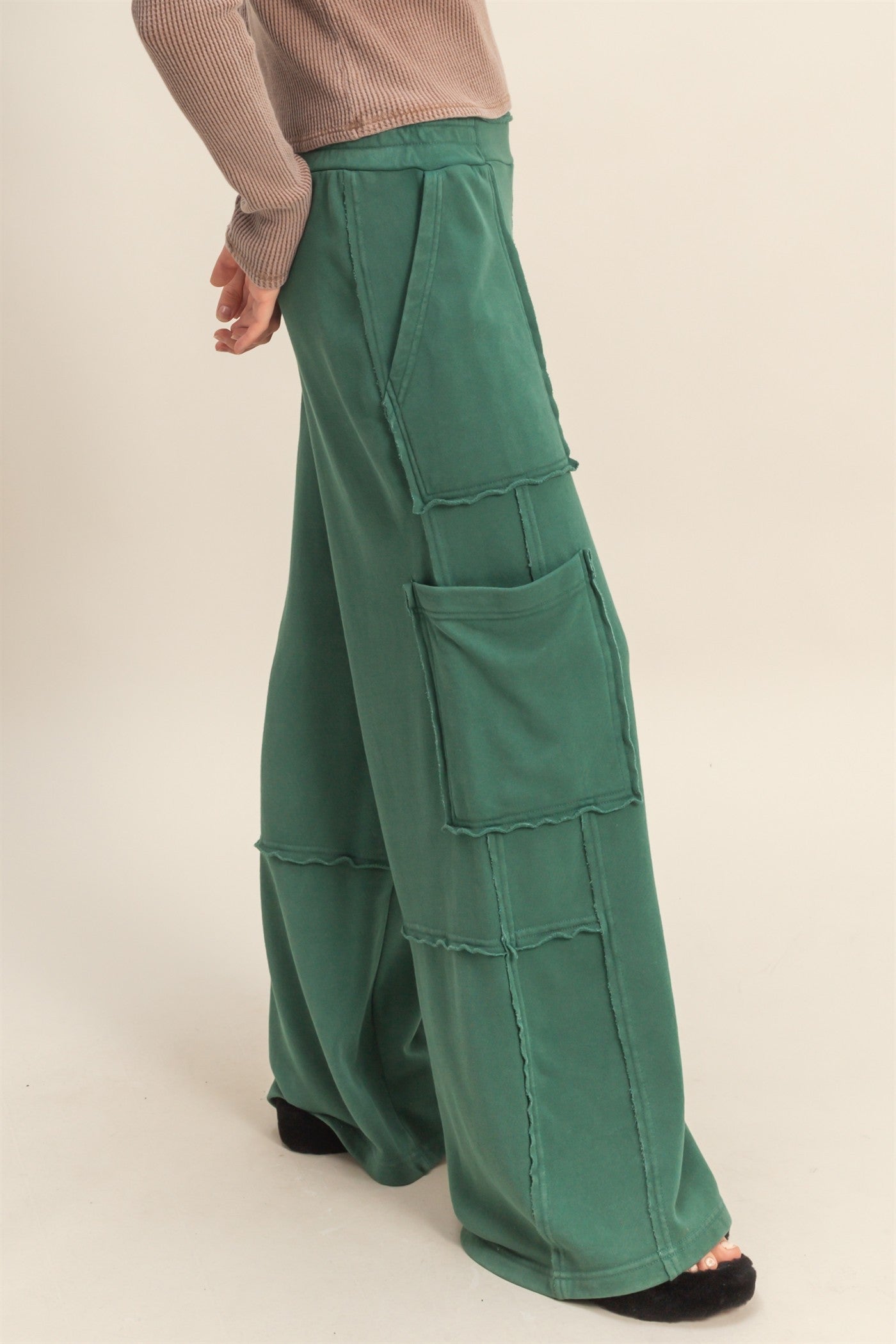 Weekend Warrior Dark Green Cargo Sweatpants