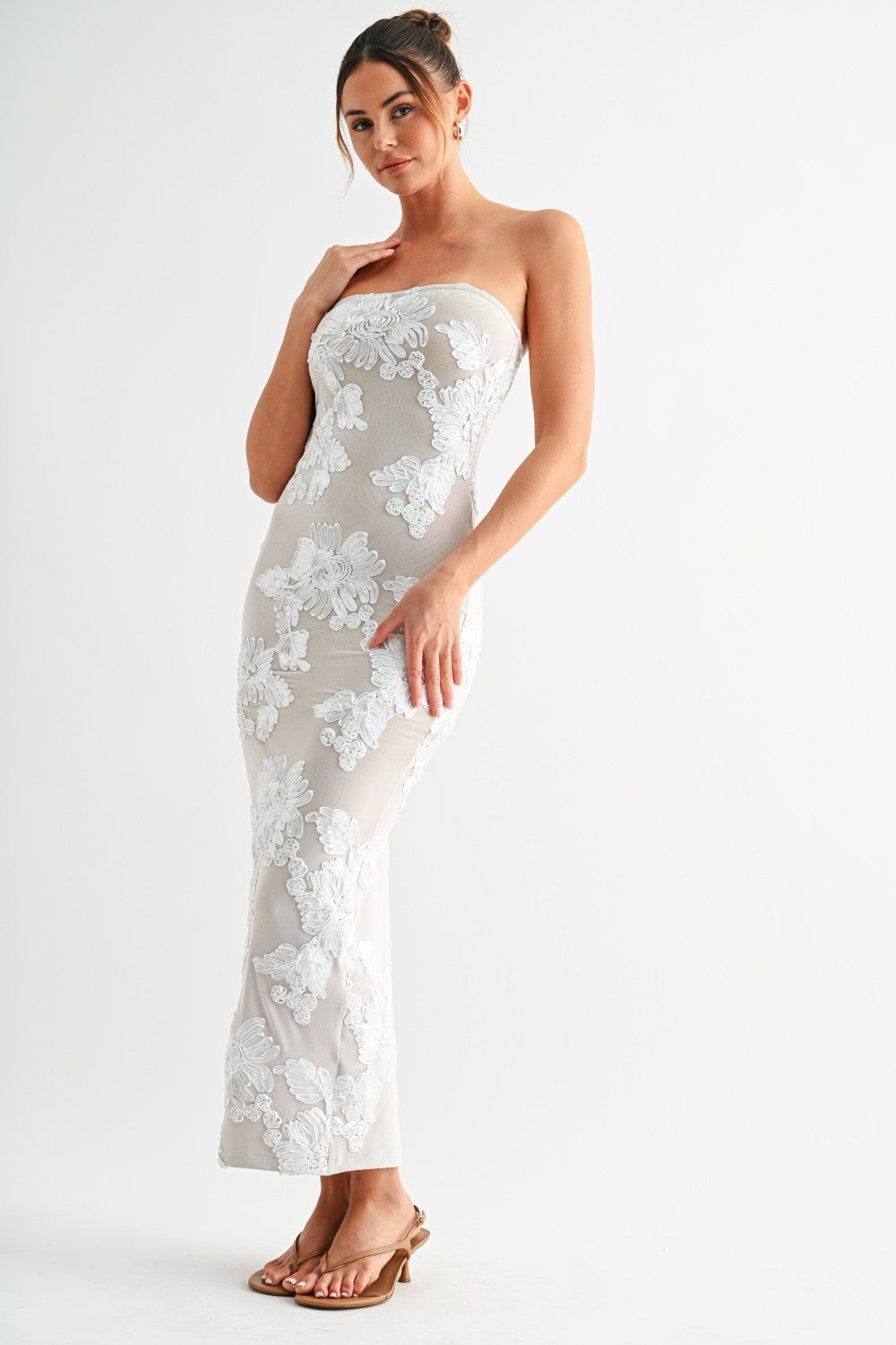 Wren White Floral Lace Dress