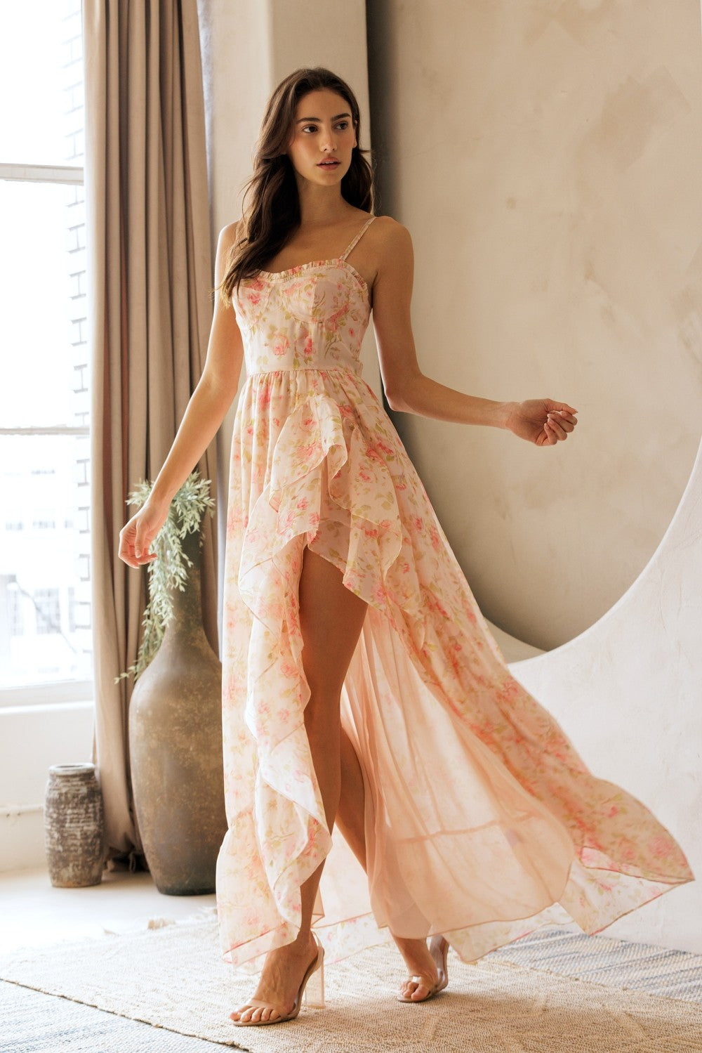 Felicity in Paris Floral Bustier Maxi Dress