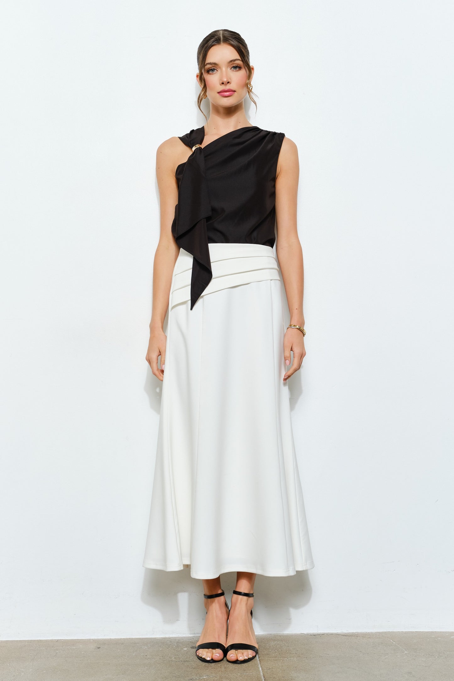 Dara Asymmetric Drape Ring Top