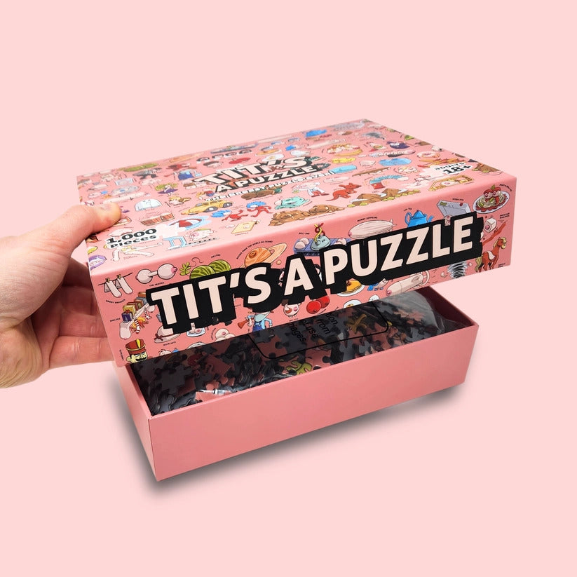 Tit's A Puzzle - Funny Boob Themed Jigsaw Puzzle