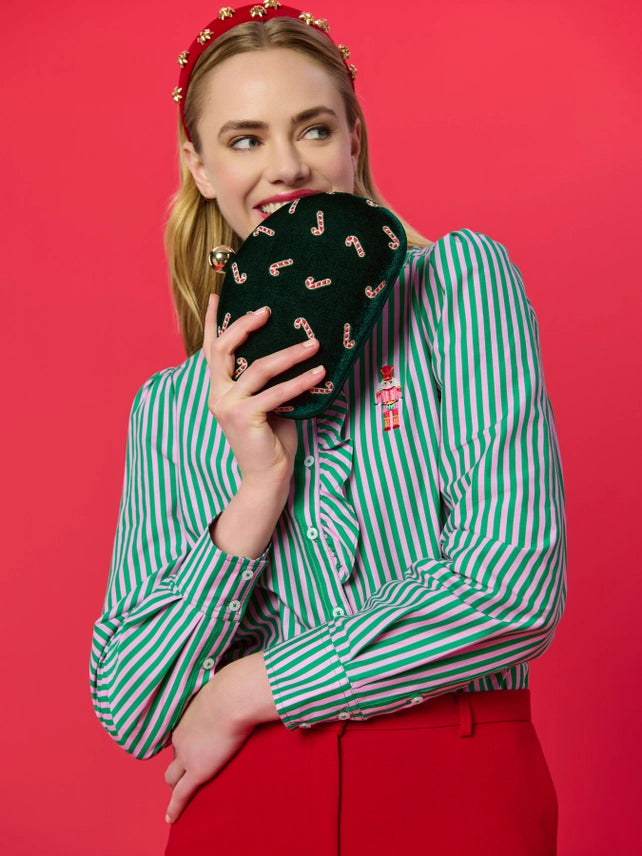 Candy Cane Lane Mini Crossbody Holiday Handbag