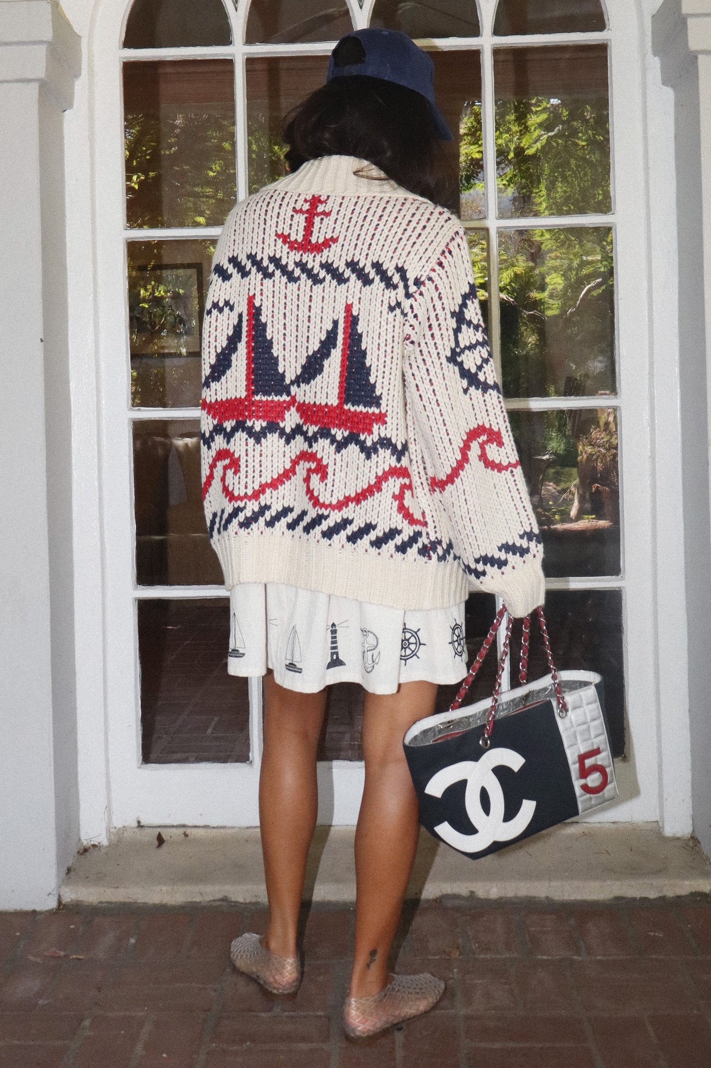 Ready Or Yacht Ivory Nautical Cardigan