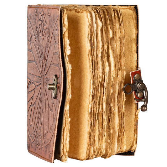 Evil Eye Art Carved Leather Blank Manifest Journal