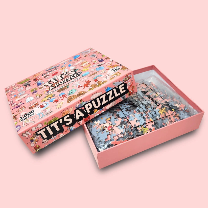 Tit's A Puzzle - Funny Boob Themed Jigsaw Puzzle