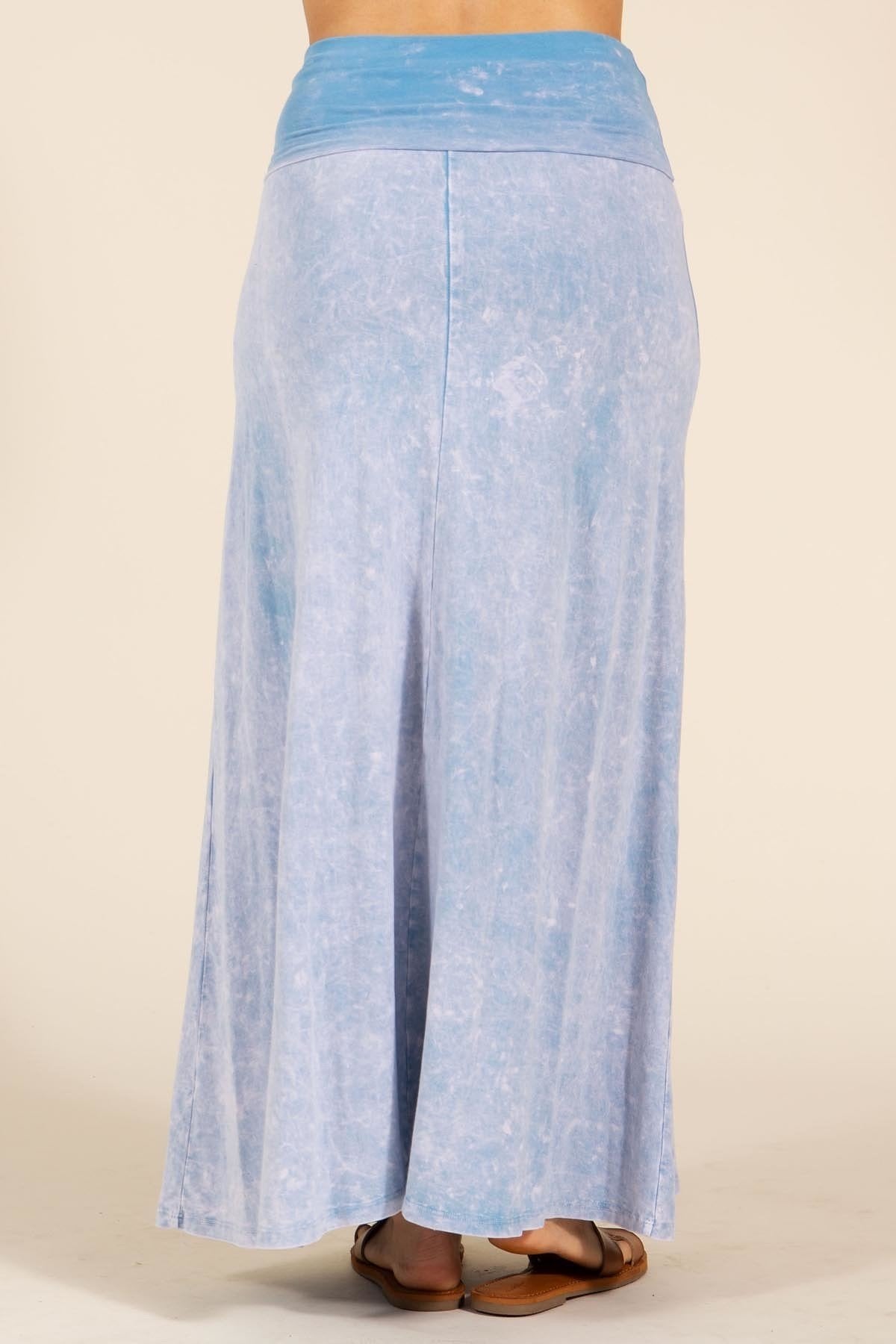 Ashley Blue Mineral Washed Maxi Skirt